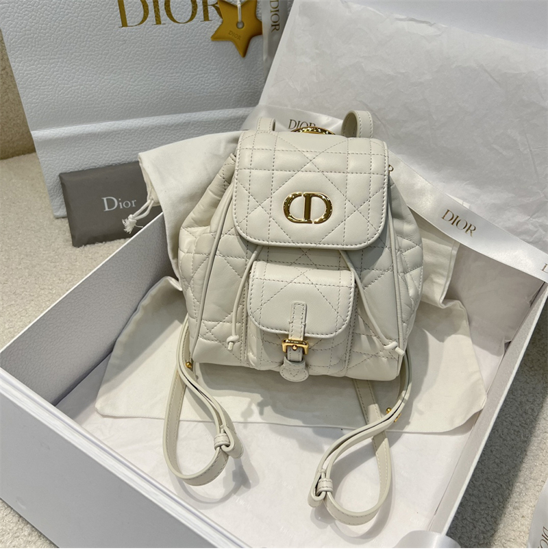 디올 카로 스몰 백팩 라떼 매크로 까나쥬