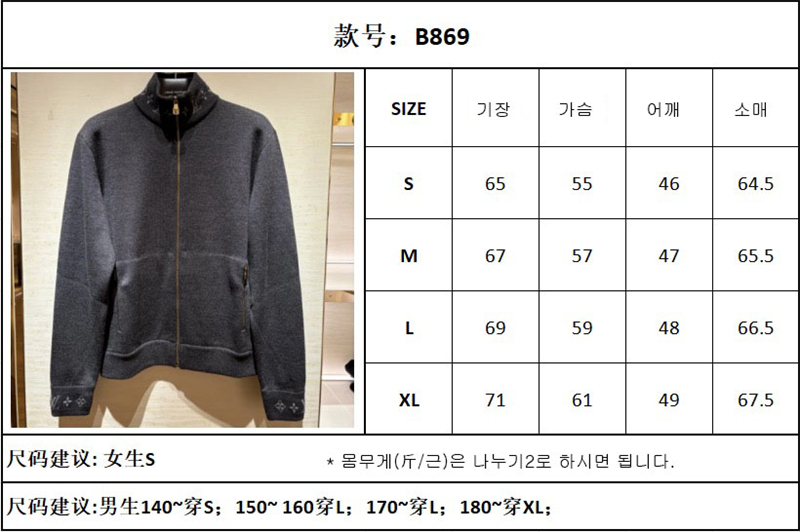 루이비통 더블 페이스 니트 울 트래블 블루종