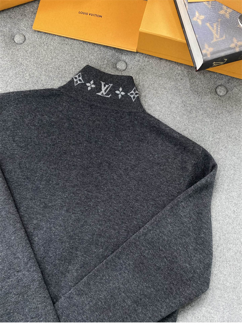 루이비통 더블 페이스 니트 울 트래블 블루종