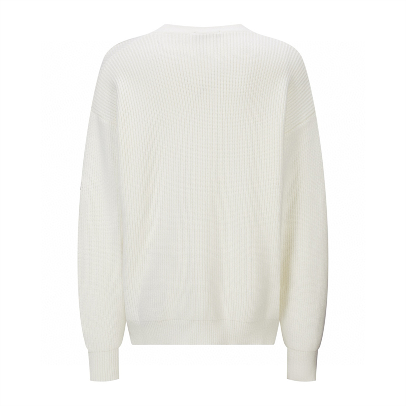 발렌시아가 로고 패치 울 블렌드 V넥 가디건