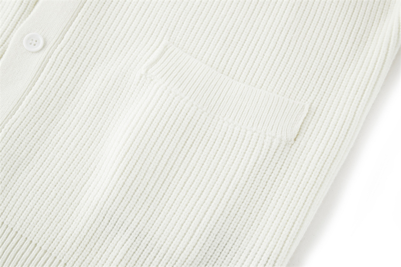 발렌시아가 로고 패치 울 블렌드 V넥 가디건