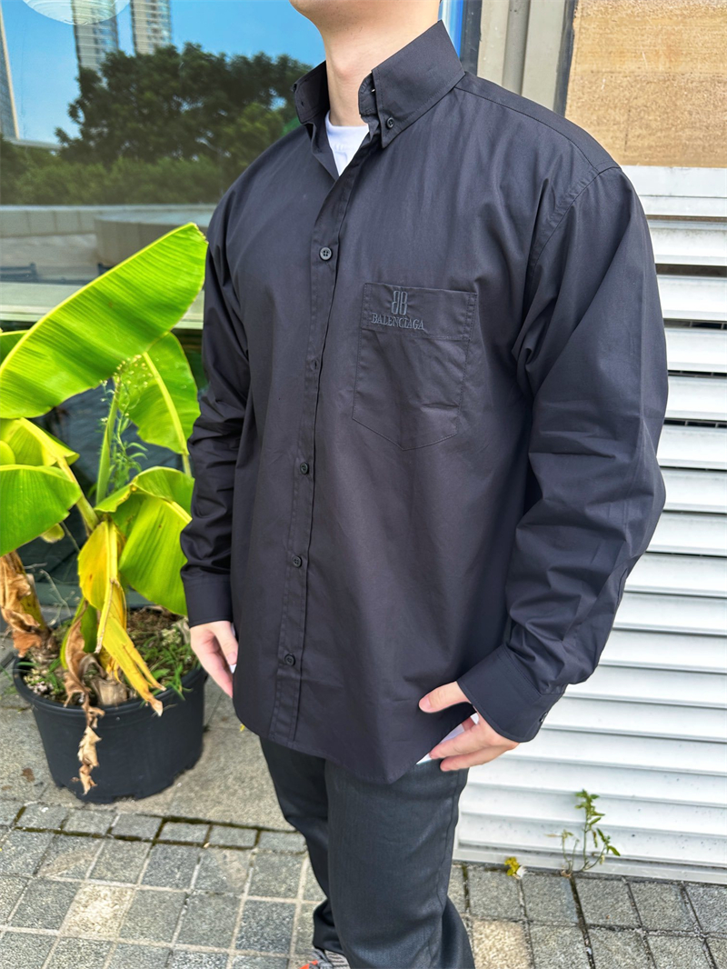 발렌시아가 나노 BB 아트워크 포플린 셔츠