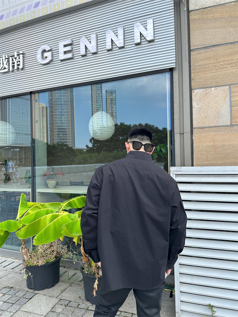 발렌시아가 나노 BB 아트워크 포플린 셔츠