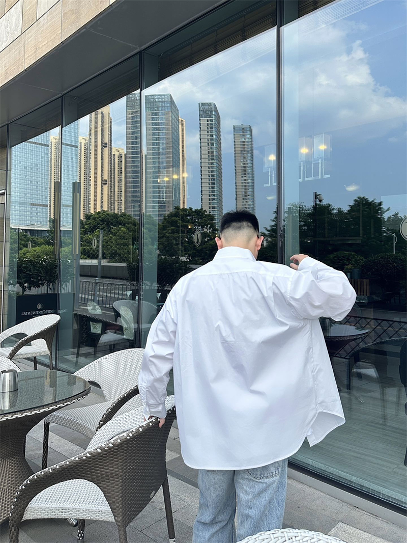 발렌시아가 나노 BB 아트워크 포플린 셔츠