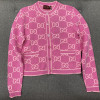구찌 핑크 GG 코튼 자카드 가디건