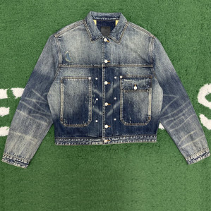 지방시 페이디드 박시 플리츠 트럭커 자켓