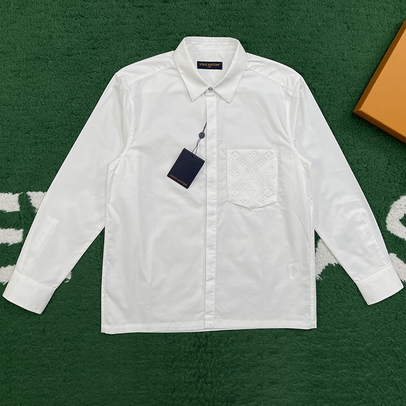 루이비통 엠보스드 포켓 롱 슬리브드 셔츠