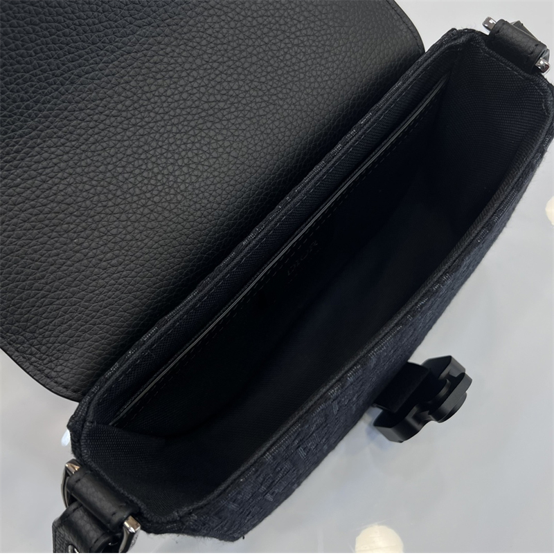 디올 새들 미니 플랩 메신저백 오블리크 자카드