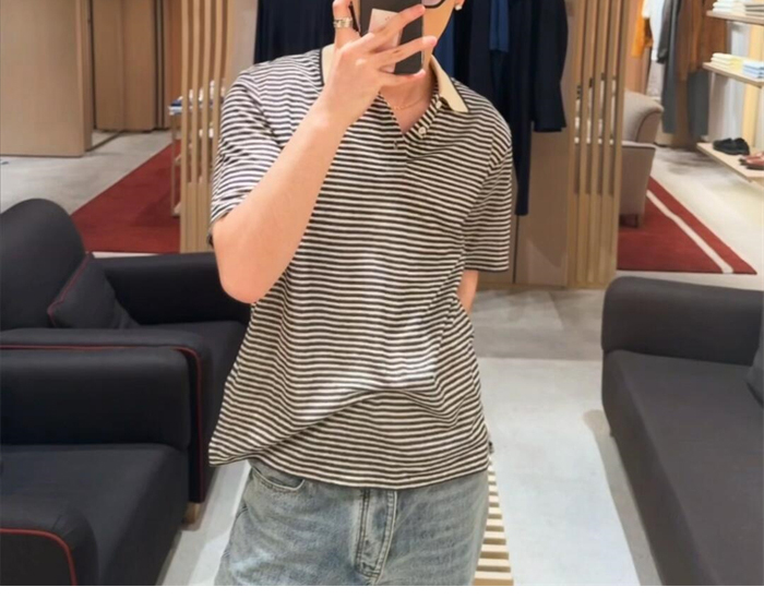 로로피아나 크레미아 리넨 폴로 셔츠