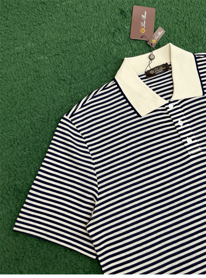 로로피아나 크레미아 리넨 폴로 셔츠