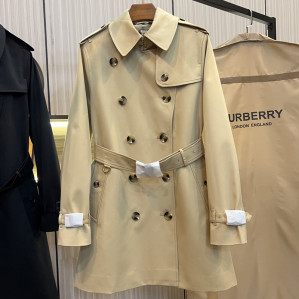 버버리 해리티지 여성용 숏 뉴 켄징턴 트렌치코트 베이지
