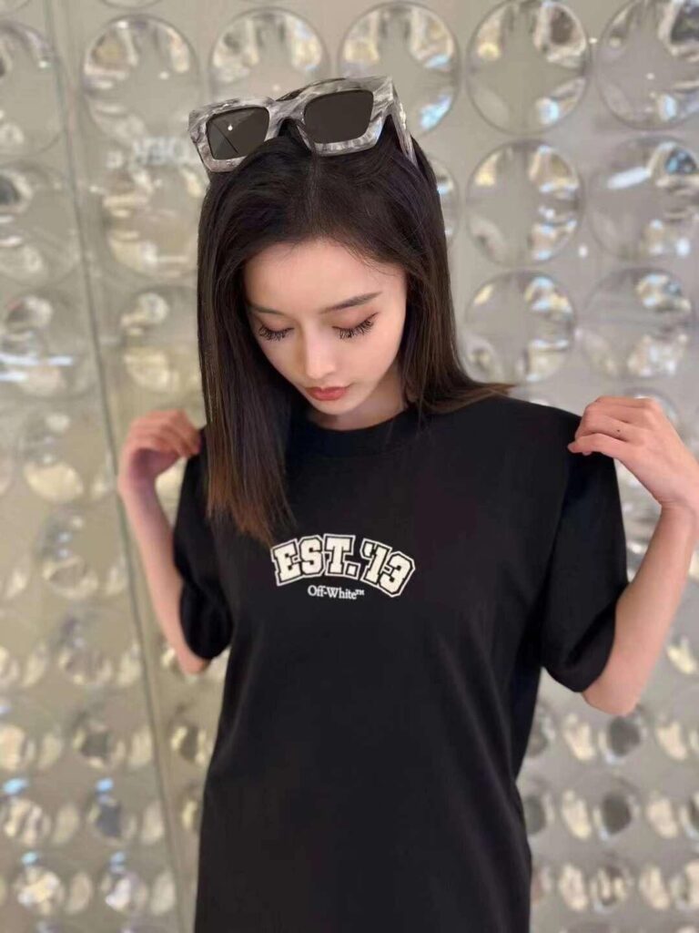 오프화이트 로직 프린트 코튼 티셔츠 “2COLOR”