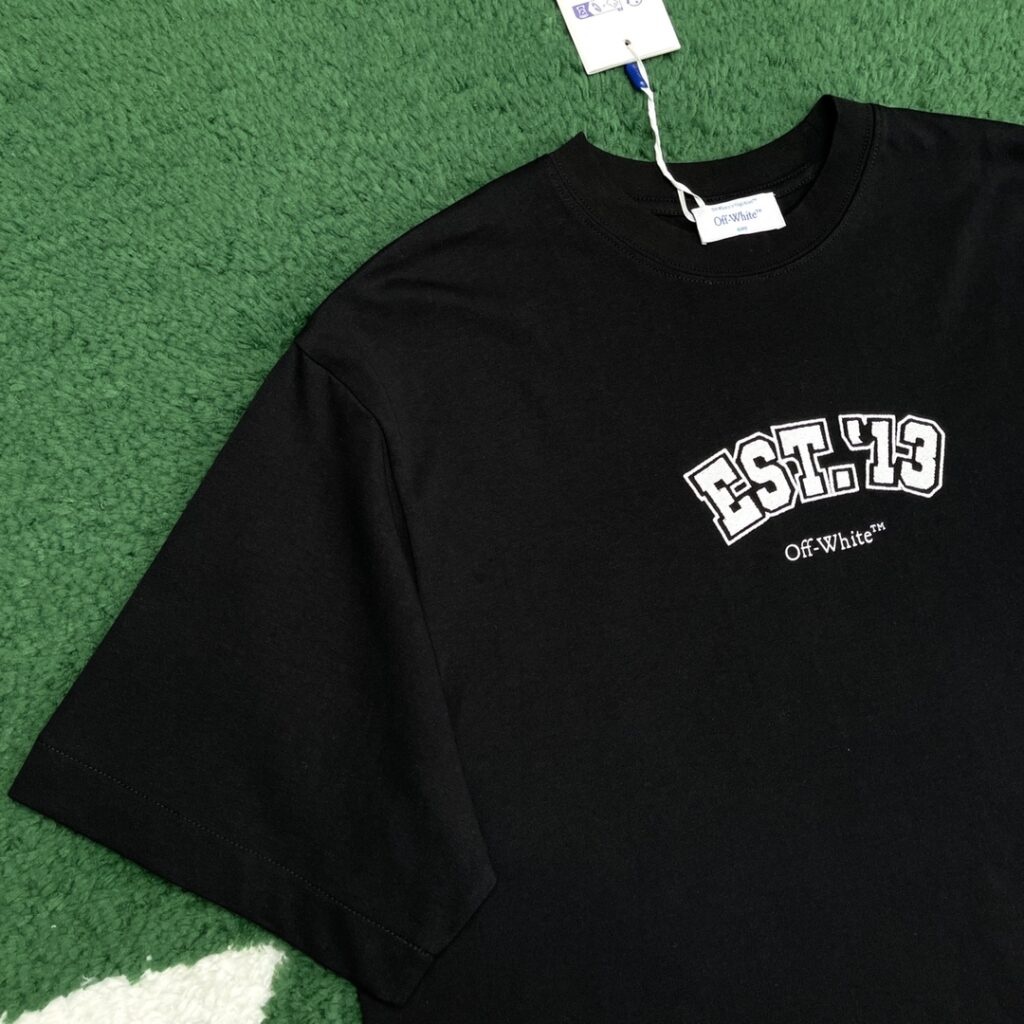 오프화이트 로직 프린트 코튼 티셔츠 “2COLOR”