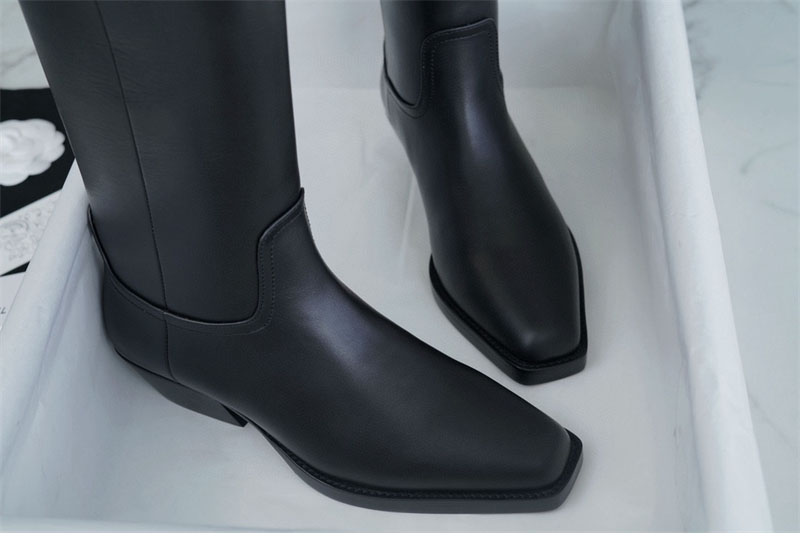 샤넬 23s CC 로고 카우보이 롱 부츠