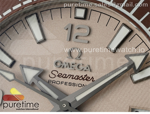 VS공장 오메가 씨마스터 플래닛오션 600M 샌드다이얼 브라운베젤 샌드러버스트랩 Planet Ocean 43.5mm SS VSF 1_1 Best Edition Brown Bezel Sand Dial on Sand Rubber Strap A8900 Super Clone