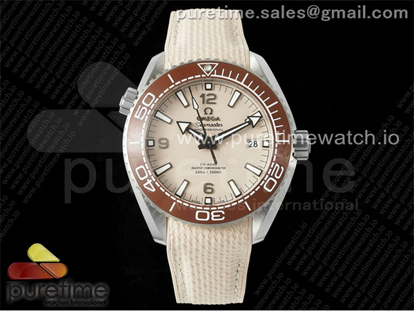 VS공장 오메가 씨마스터 플래닛오션 600M 샌드다이얼 브라운베젤 샌드러버스트랩 Planet Ocean 43.5mm SS VSF 1_1 Best Edition Brown Bezel Sand Dial on Sand Rubber Strap A8900 Super Clone